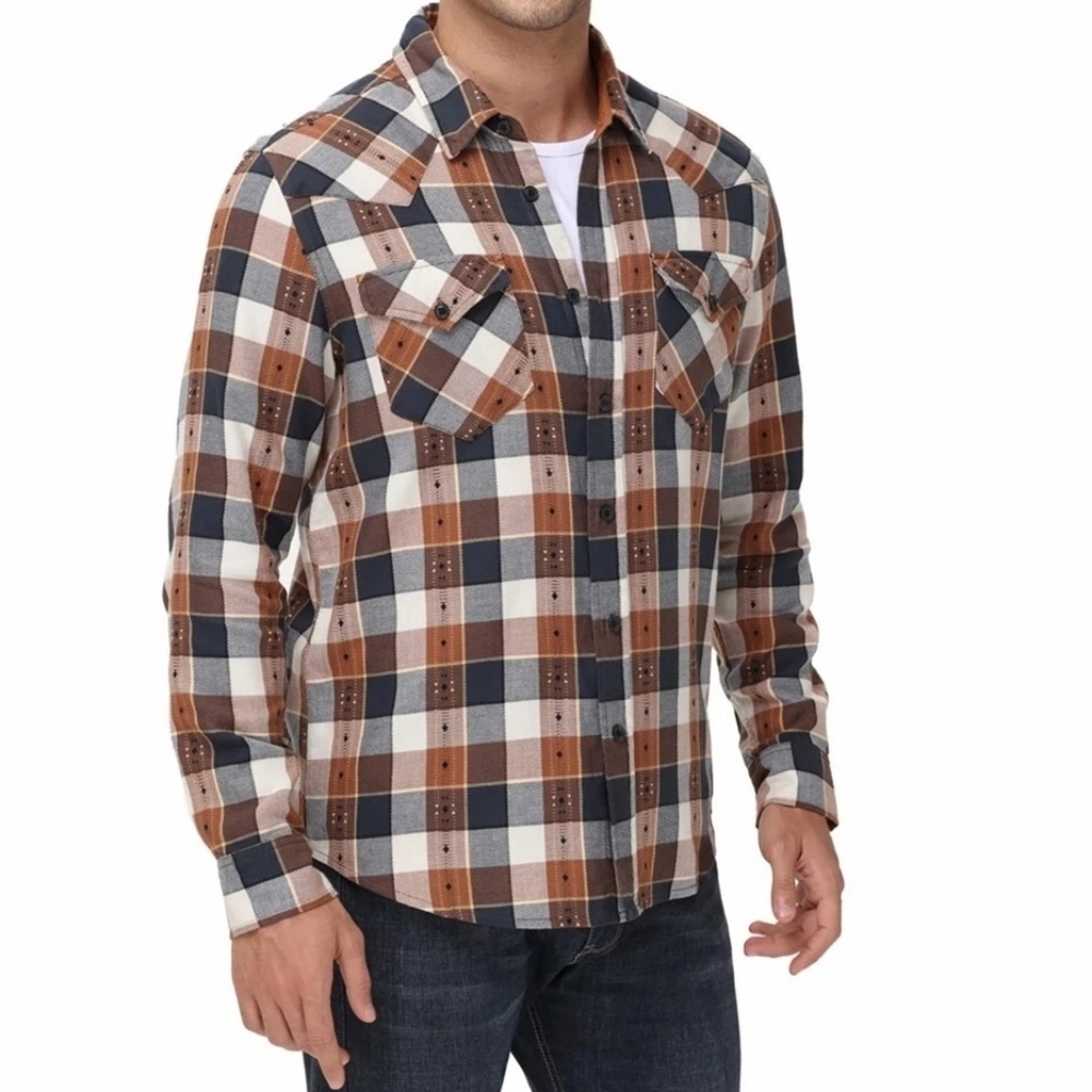 Frye - Men's Jacquard Flannel Shirt - Size L